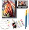 Painting4Real; Radiant Horse Painting4Real Acrylic Paint by Video Art Class Kits for Adults with Video Tutorials, Learn to Paint Radiant Horse, How to Paint with Acrylic Paint Sets for Adult, 9 Peices Art Set & Painting Supplies Gifts for Mom; Category:Canvas Painting Kits; Image:3